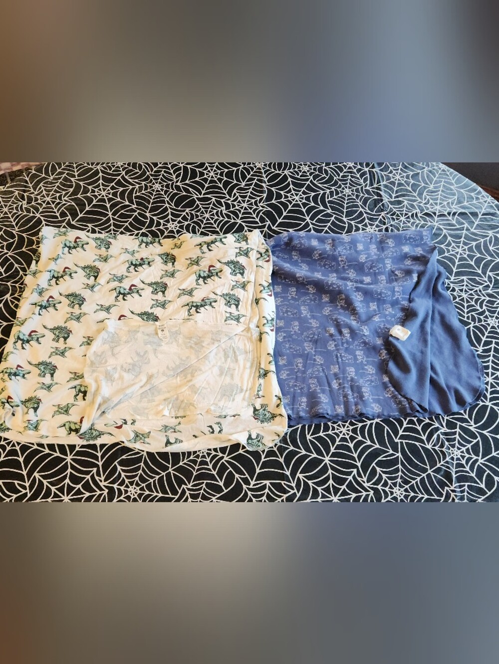 Kate Quinn Blanket Set of 2 Christmas Dinos Bamboo & Mice Cotton Swaddles